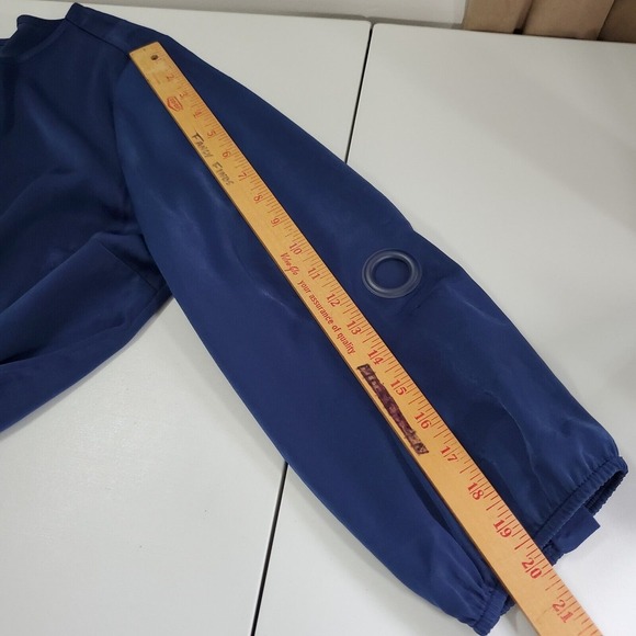 Chicos Women Grommet Sleeve Top Size 2 Petite US 12 Blue Office Event Blouse - Picture 12 of 13